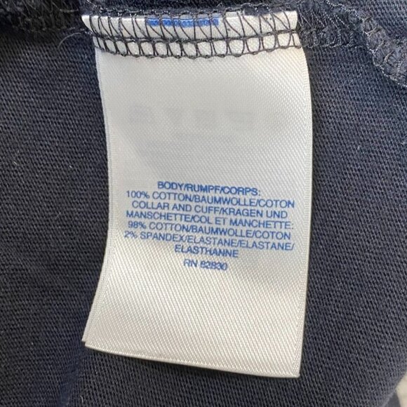 Lands End Men's Shirt Large 42-44 Black Long-Sleeve Super-T Mock Turtleneck Cott - Picture 6 of 10